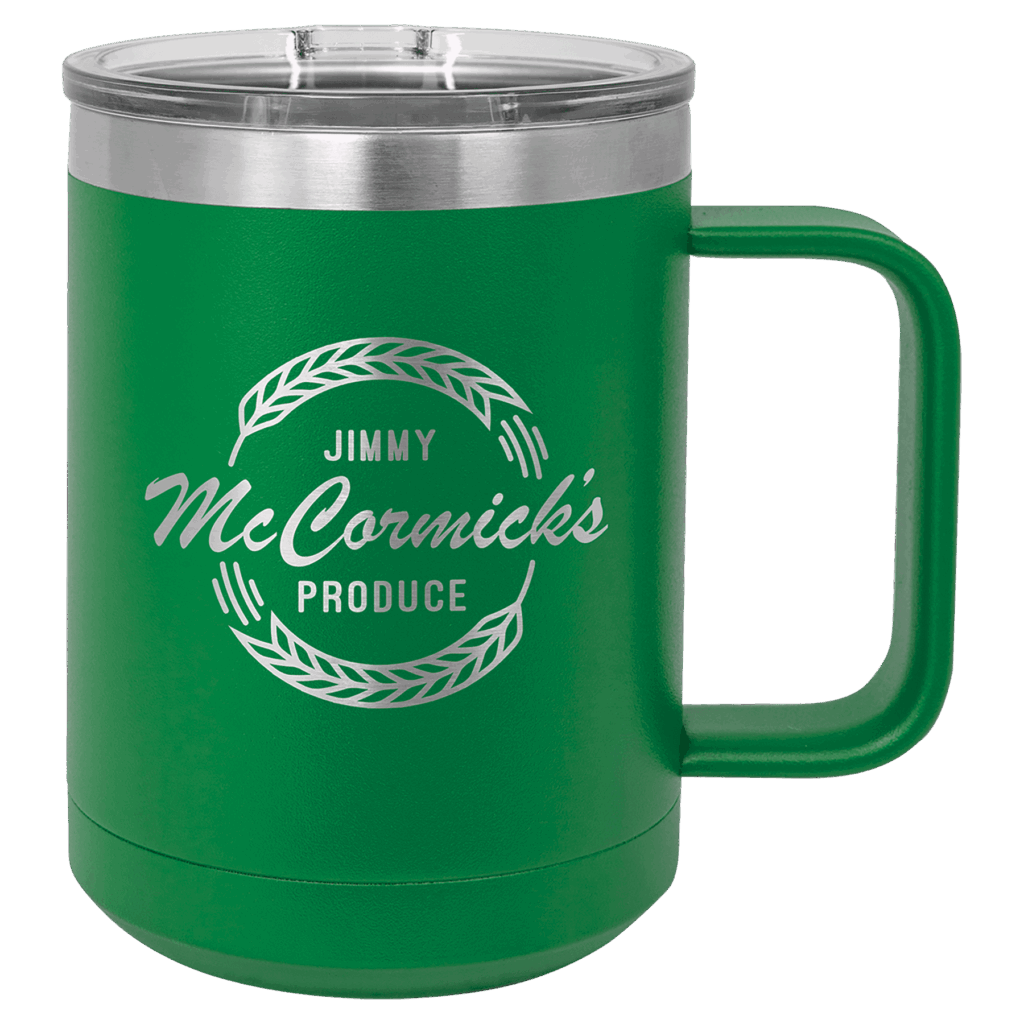 Polar Camel 15 oz. Green Vacuum Insulated Mug with Slider Lid
