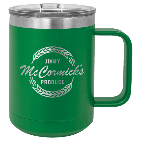 Polar Camel 15 oz. Green Vacuum Insulated Mug with Slider Lid