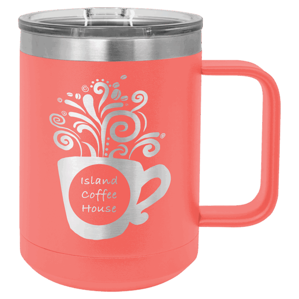 Polar Camel 15 oz. Coral Vacuum Insulated Mug with Slider Lid