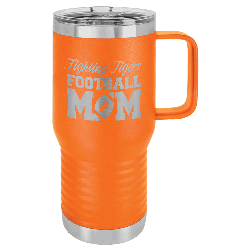 Polar Camel 20 oz. Orange Vacuum Insulated Travel Mug with Slider Lid
