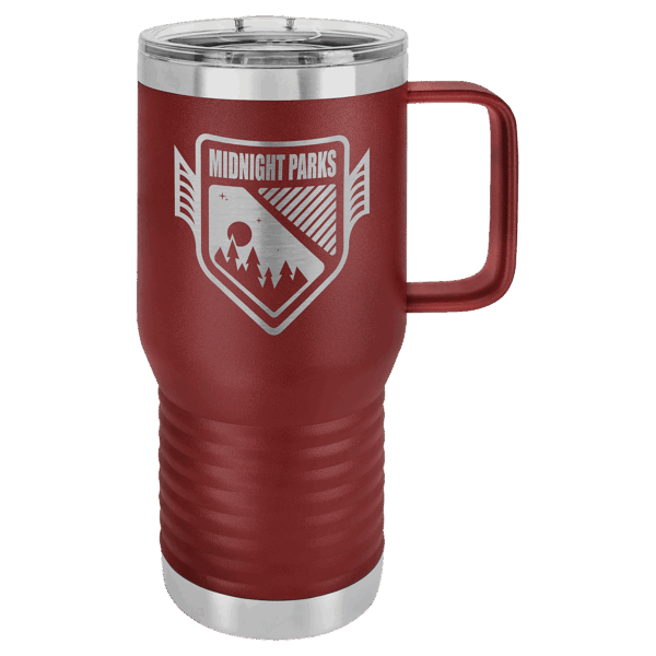 Polar Camel 20 oz. Maroon Vacuum Insulated Travel Mug with Slider Lid