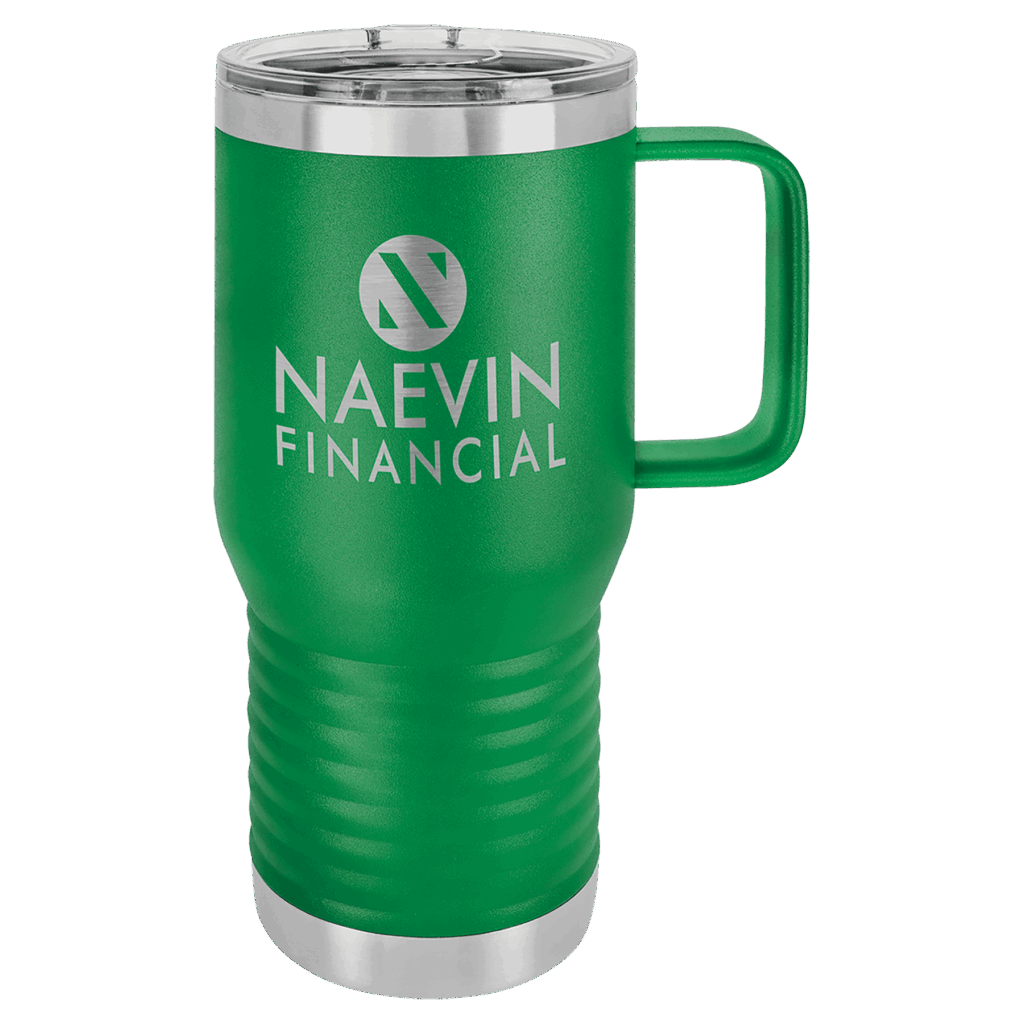 Polar Camel 20 oz. Green Vacuum Insulated Travel Mug with Slider Lid