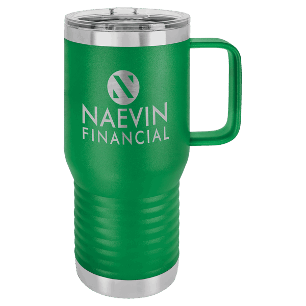 Polar Camel 20 oz. Green Vacuum Insulated Travel Mug with Slider Lid