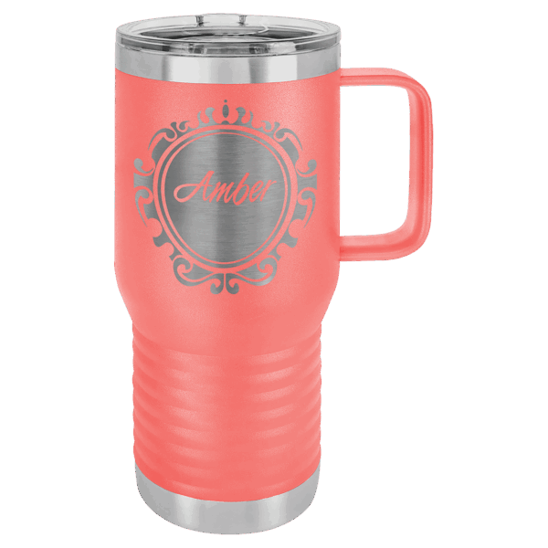 Polar Camel 20 oz. Coral Vacuum Insulated Travel Mug with Slider Lid