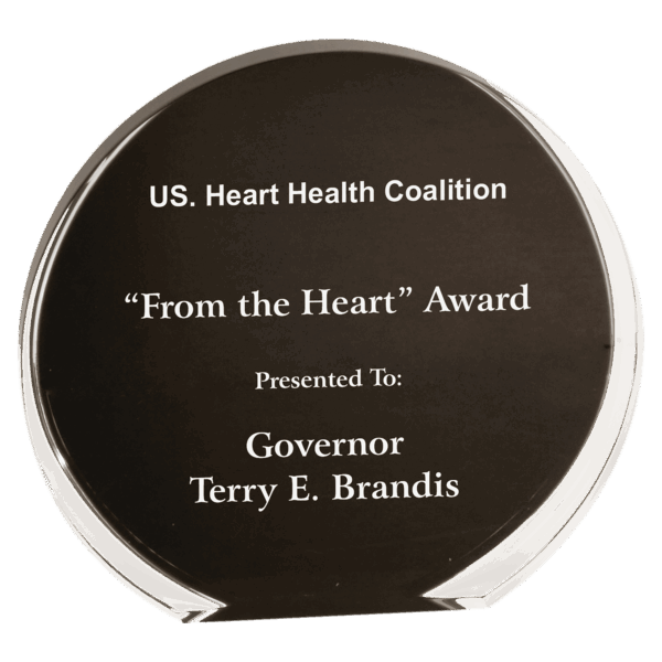 6 1/4" Black/Clear Luminary Circle Acrylic