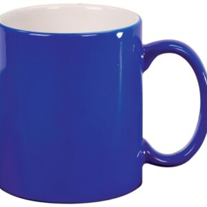 11 oz. Blue Ceramic Round LazerMug