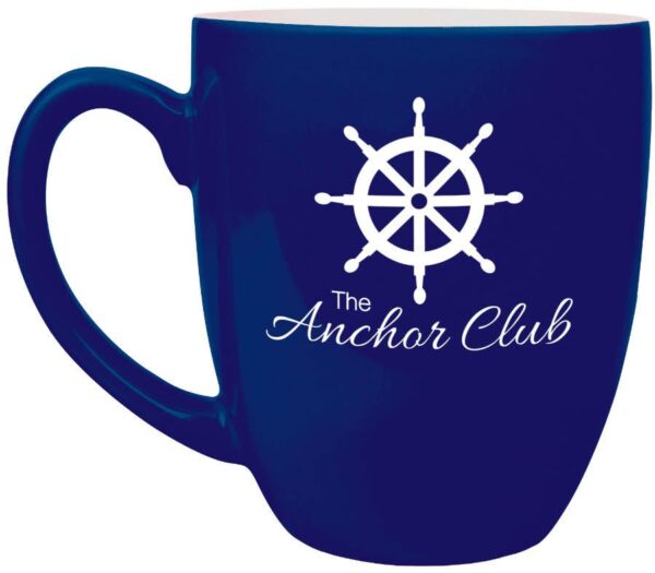 16 oz. Blue Ceramic Bistro LazerMug