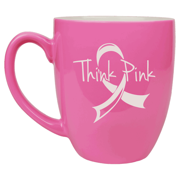 16 oz. Pink Ceramic Bistro LazerMug