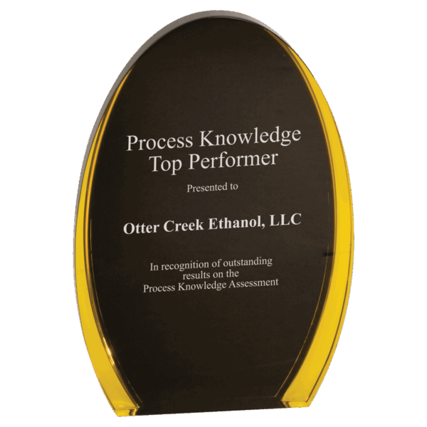 7" Black/Gold Luminary Oval Acrylic