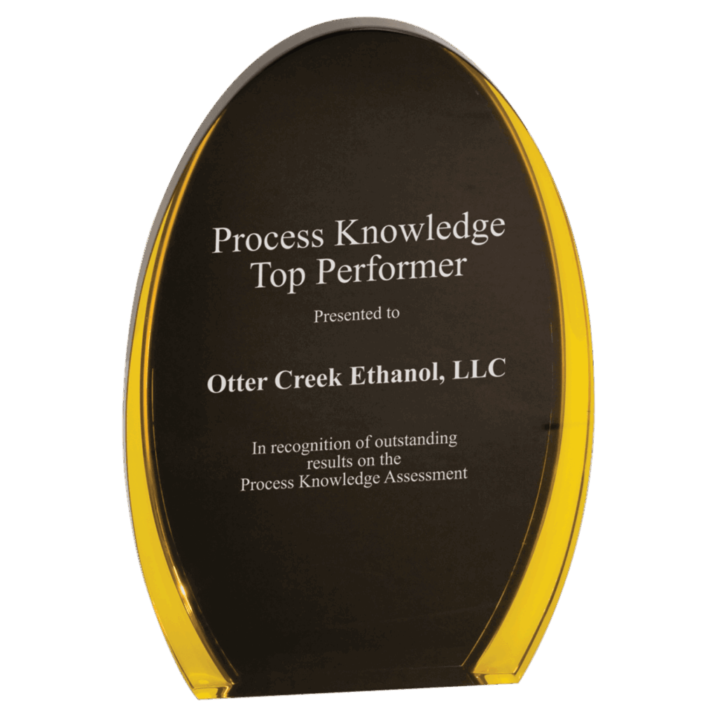 8" Black/Gold Luminary Oval Acrylic