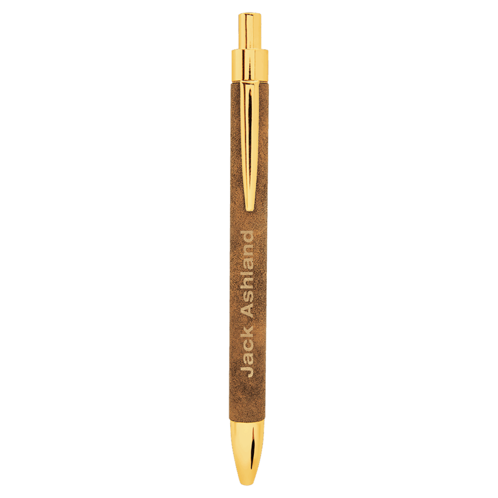 Rustic/Gold Laserable Leatherette Pen