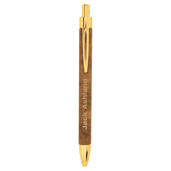 Rustic/Gold Laserable Leatherette Pen