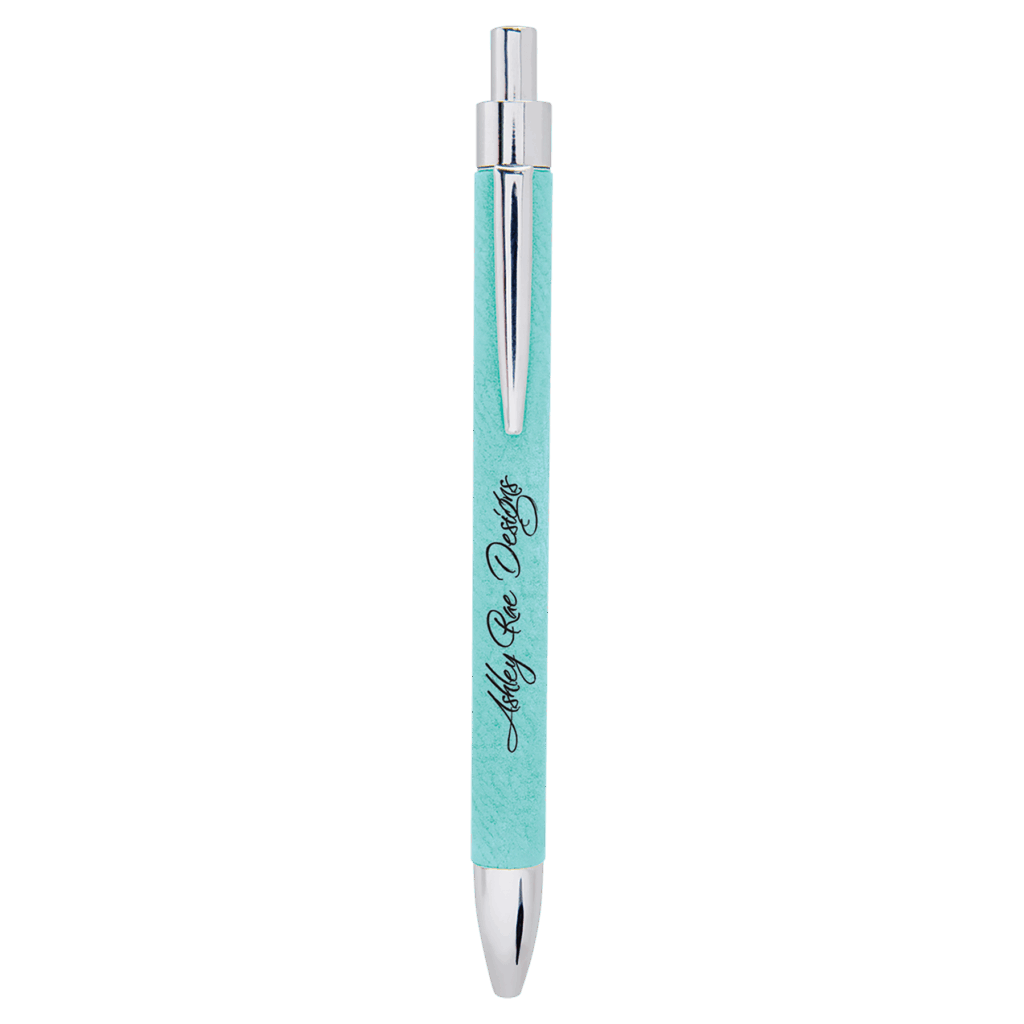 Teal Laserable Leatherette Pen