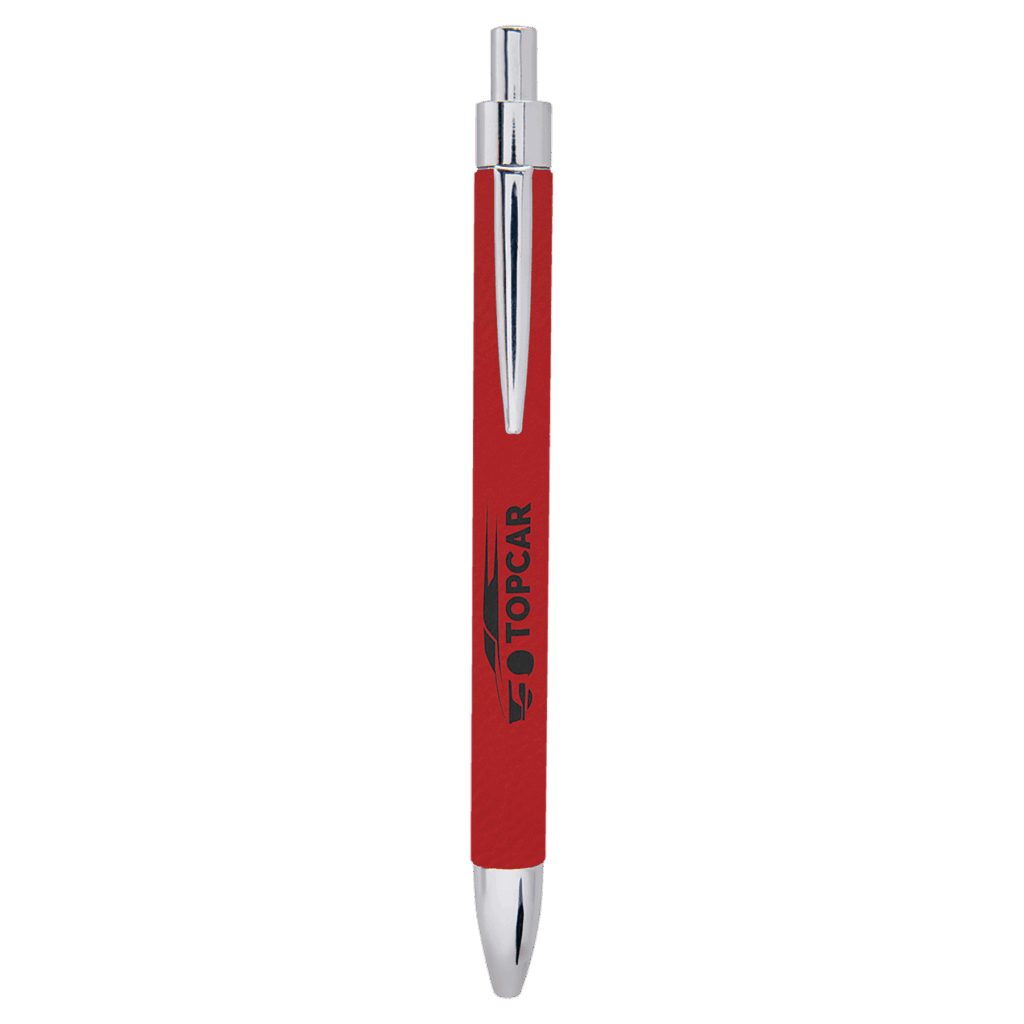 Red Laserable Leatherette Pen