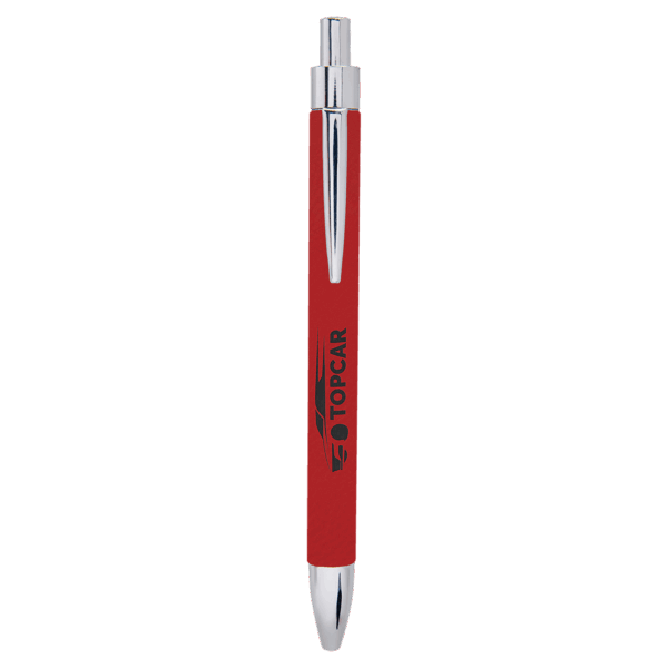 Red Laserable Leatherette Pen