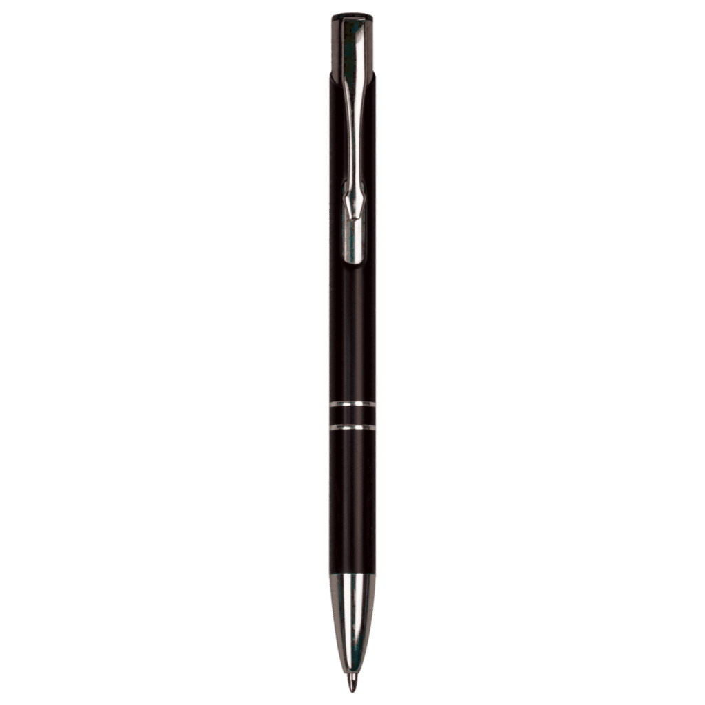 Black with Silver Trim Laserable Pen
