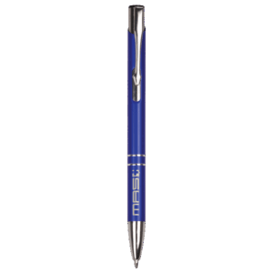 Blue with Silver Trim Laserable Pen