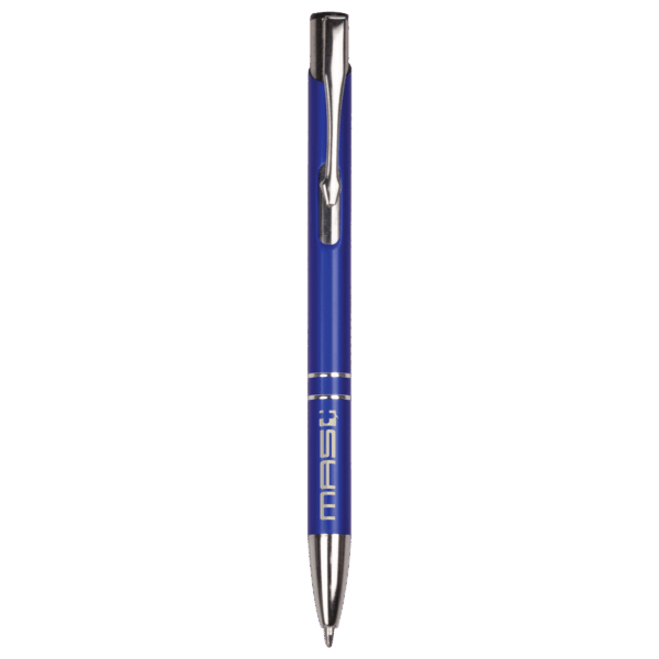 Blue with Silver Trim Laserable Pen