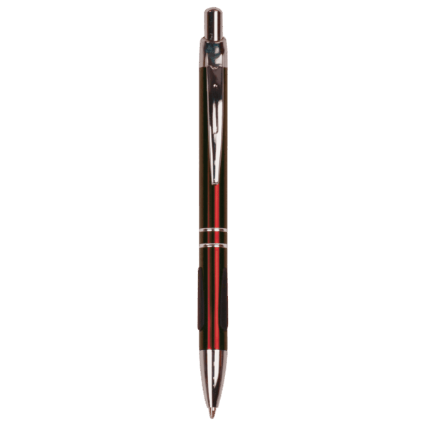 Burgundy with Silver Trim Laserable Pen with Gripper
