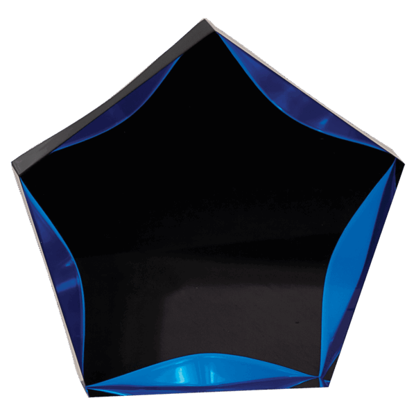 5" Black/Blue Luminary Star Acrylic