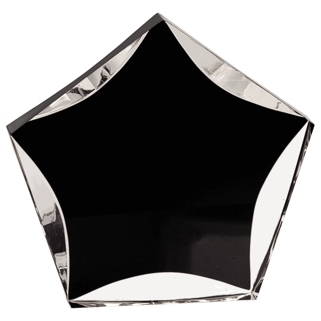 7" Black/Clear Luminary Star Acrylic