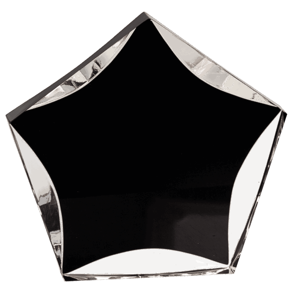 7" Black/Clear Luminary Star Acrylic