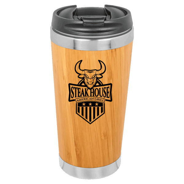 15 oz. Bamboo Stainless Steel Tumbler