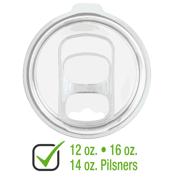 Slider Lid for 12 & 16 oz. Polar Camel Stemless Tumblers, 14 oz. Pilsner, or 22 oz. Skinny Tumblers