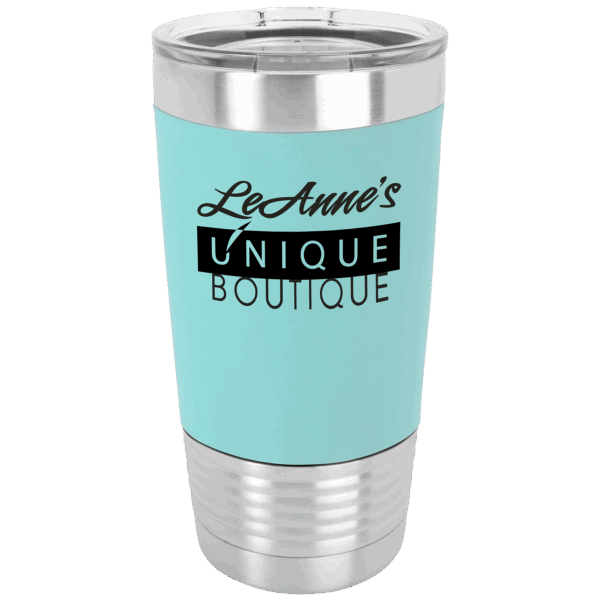 Polar Camel 20 oz. Teal/Black Silicone Grip Tumbler with Standard Lid