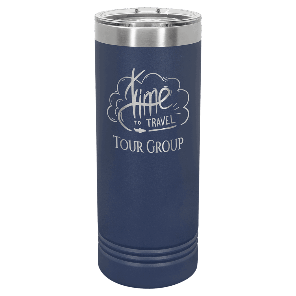 Polar Camel 22 oz. Navy Blue Skinny Tumbler with Slider Lid