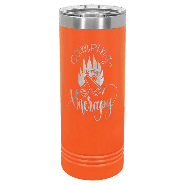Polar Camel 22 oz. Orange Skinny Tumbler with Slider Lid