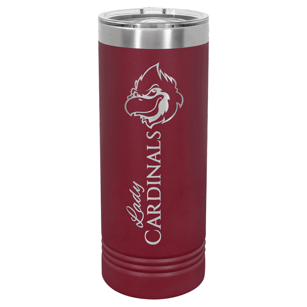 Polar Camel 22 oz. Maroon Skinny Tumbler with Slider Lid