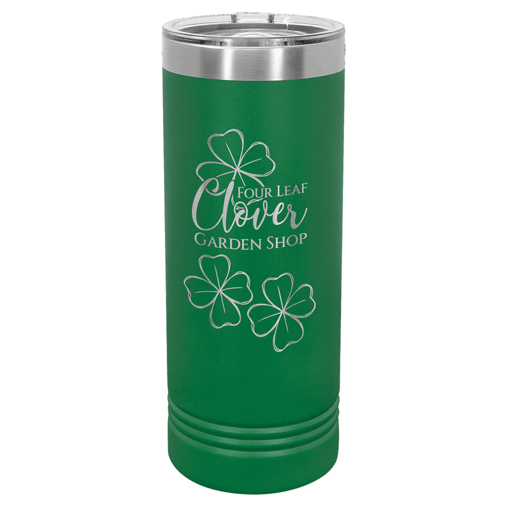 Polar Camel 22 oz. Green Skinny Tumbler with Slider Lid