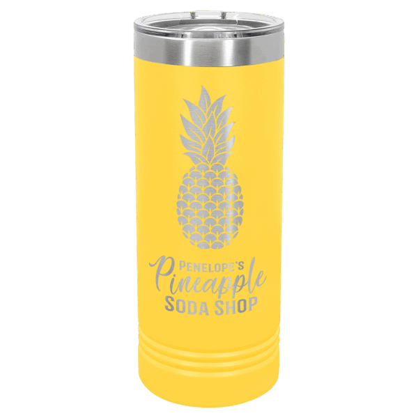 Polar Camel 22 oz. Yellow Skinny Tumbler with Slider Lid