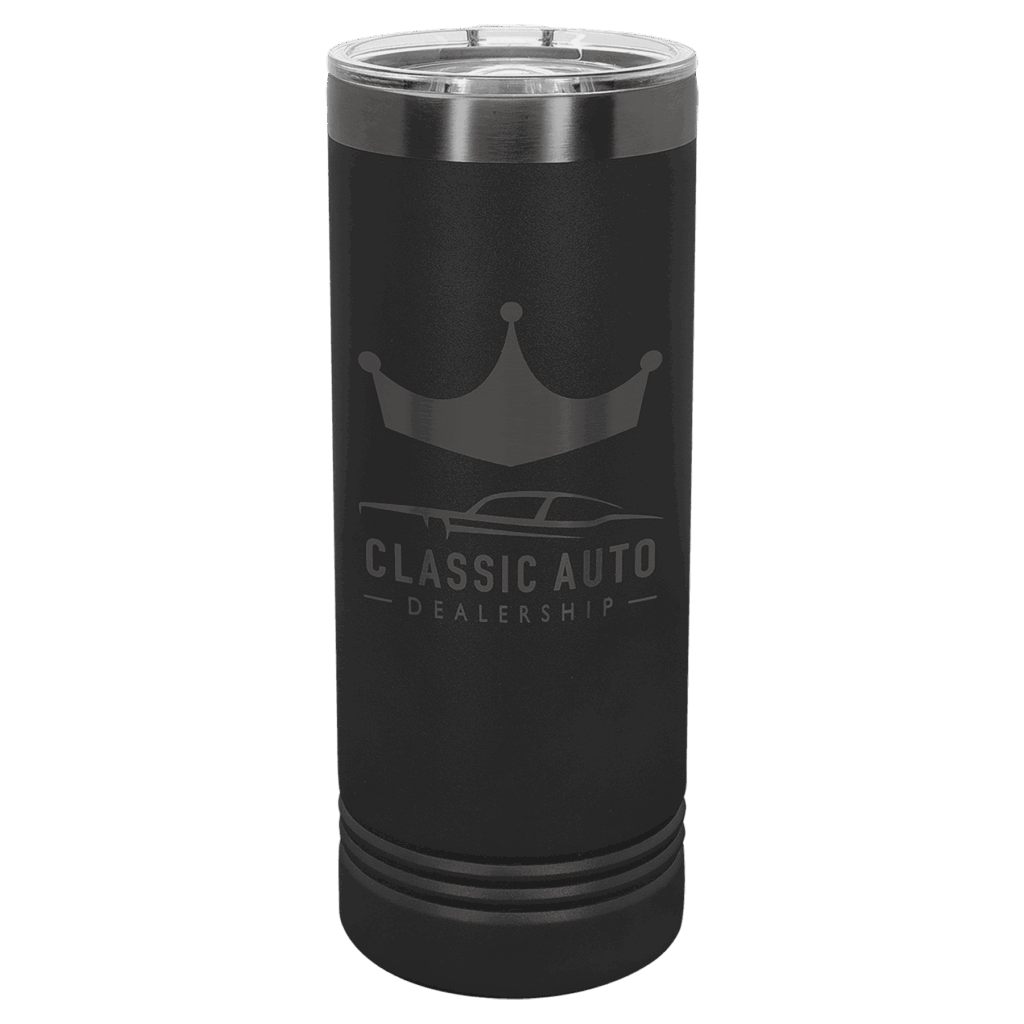 Polar Camel 22 oz. Black/Ghost Black Skinny Tumbler