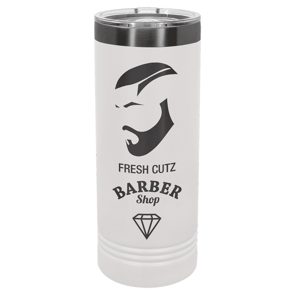 Polar Camel 22 oz. White/Ghost Black Skinny Tumbler