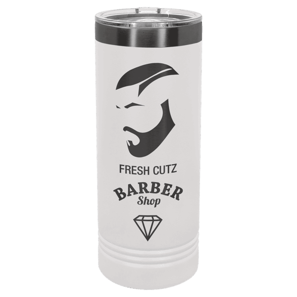Polar Camel 22 oz. White/Ghost Black Skinny Tumbler