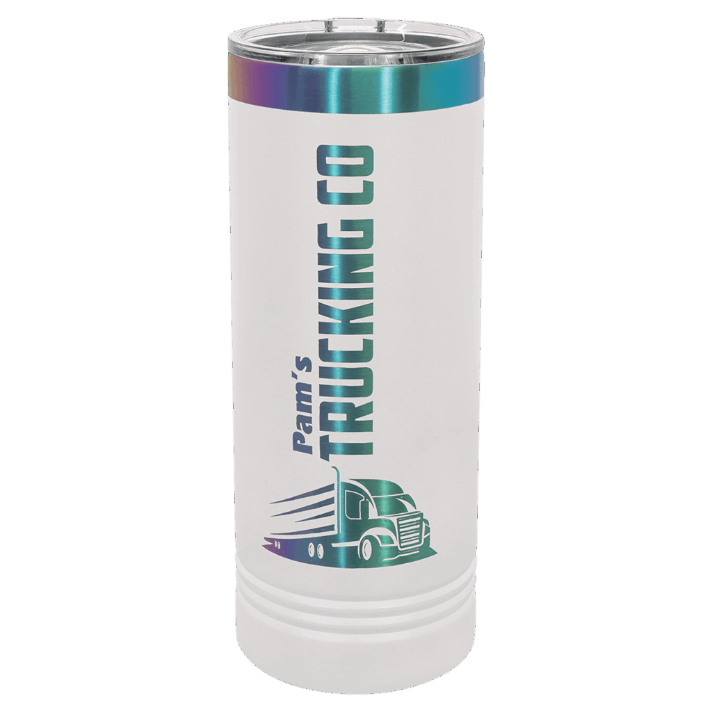 Polar Camel 22 oz. White/Prism Skinny Tumbler