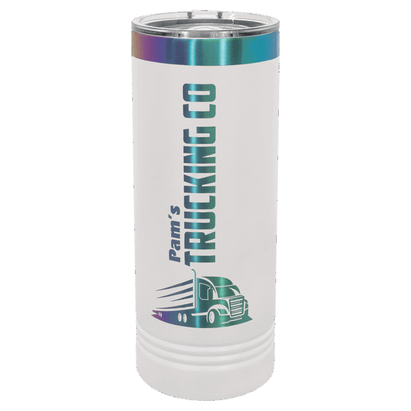 Polar Camel 22 oz. White/Prism Skinny Tumbler