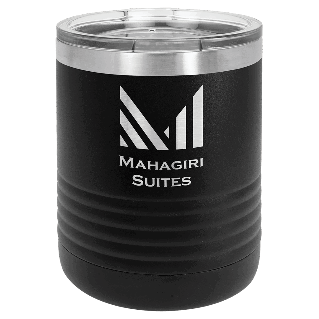 Polar Camel 10 oz. Black Tumbler with Standard Lid