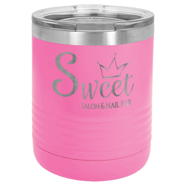 Polar Camel 10 oz. Pink Tumbler with Standard Lid