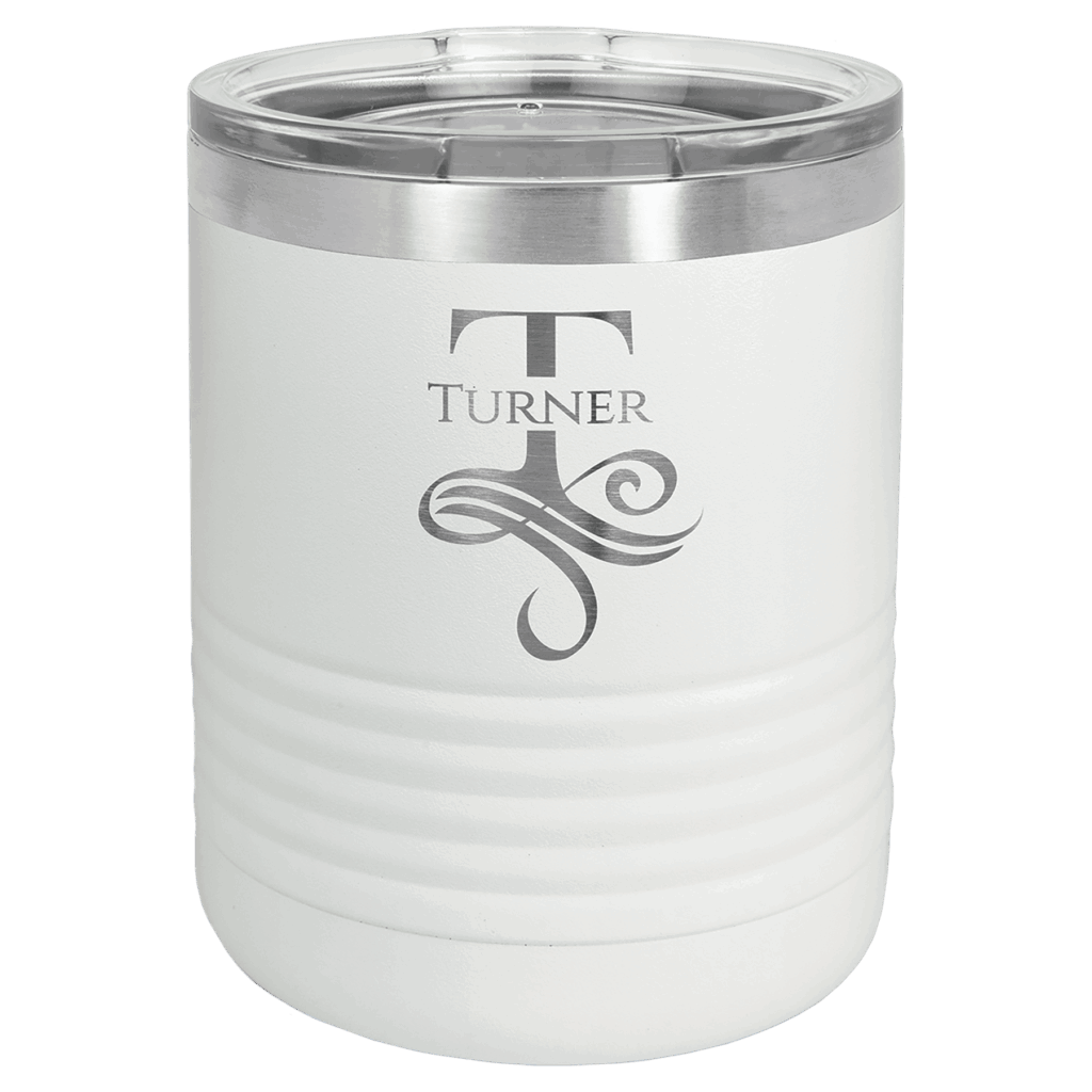 Polar Camel 10 oz. White Tumbler with Standard Lid