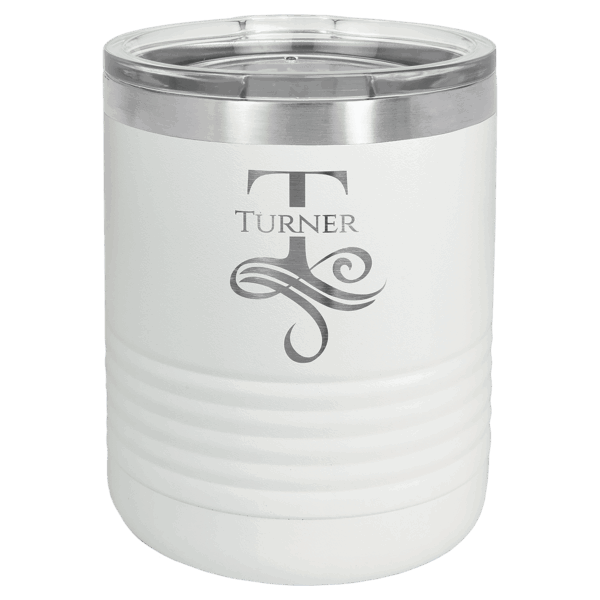Polar Camel 10 oz. White Tumbler with Standard Lid