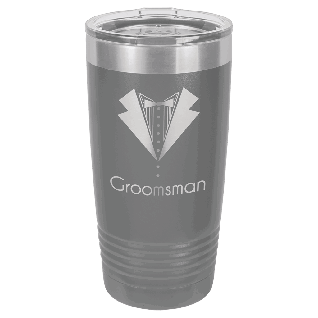 Polar Camel 20 oz. Dark Gray Ringneck Tumbler with Standard Lid