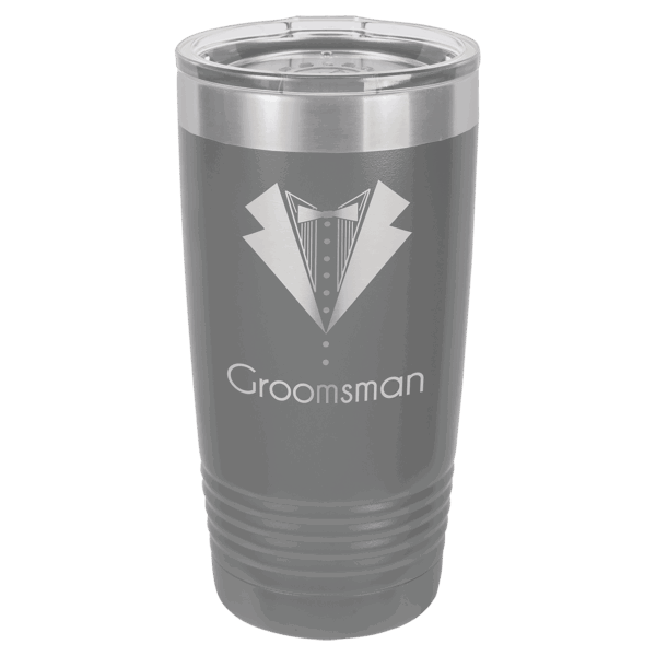Polar Camel 20 oz. Dark Gray Ringneck Tumbler with Standard Lid