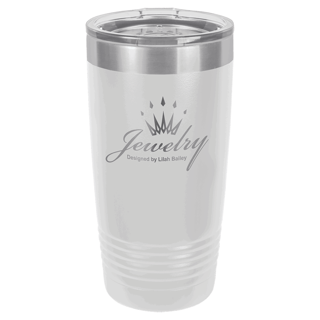 Polar Camel 20 oz. White Ringneck Tumbler with Standard Lid