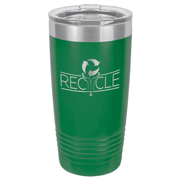 Polar Camel 20 oz. Green Ringneck Tumbler with Standard Lid