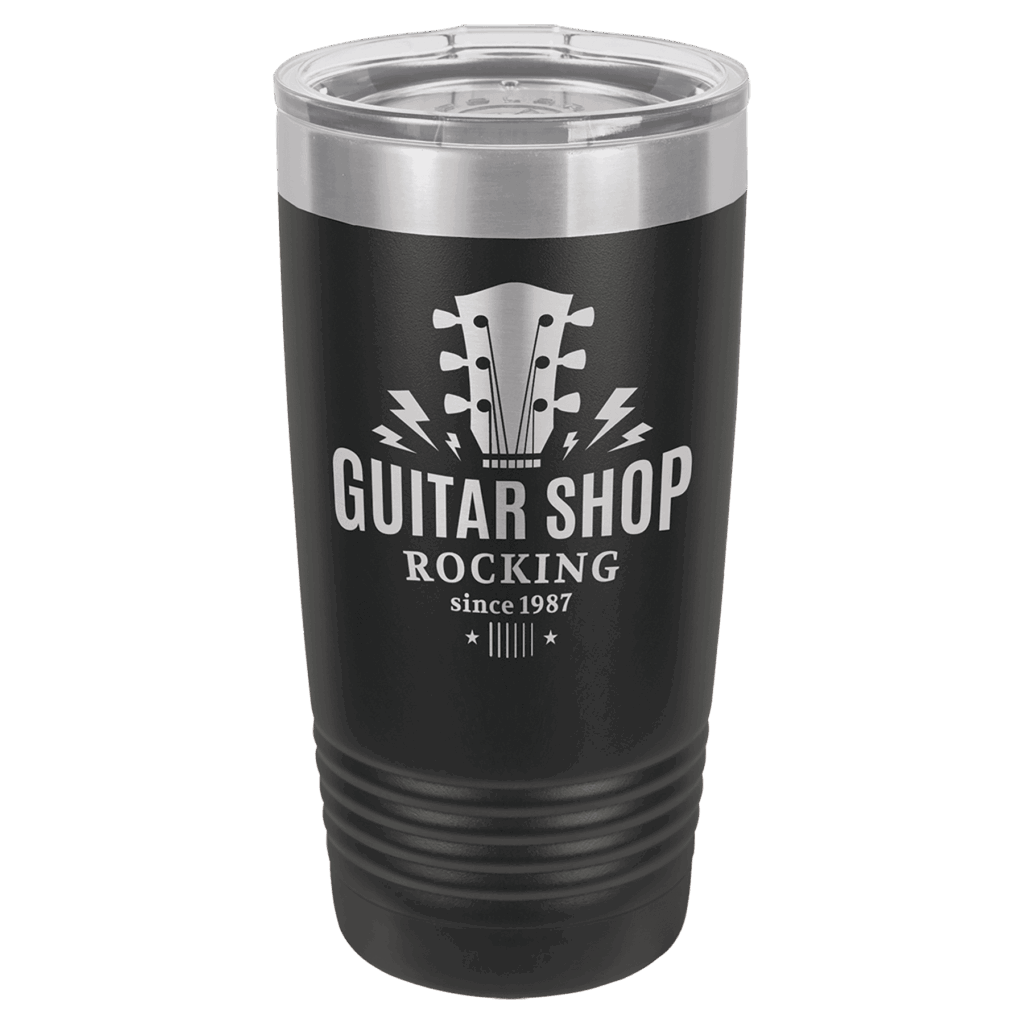 Polar Camel 20 oz. Black Ringneck Tumbler with Standard Lid