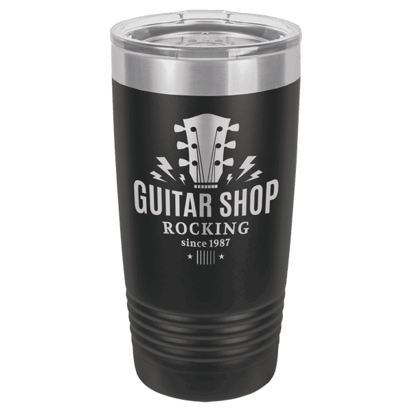 Polar Camel 20 oz. Black Ringneck Tumbler with Standard Lid