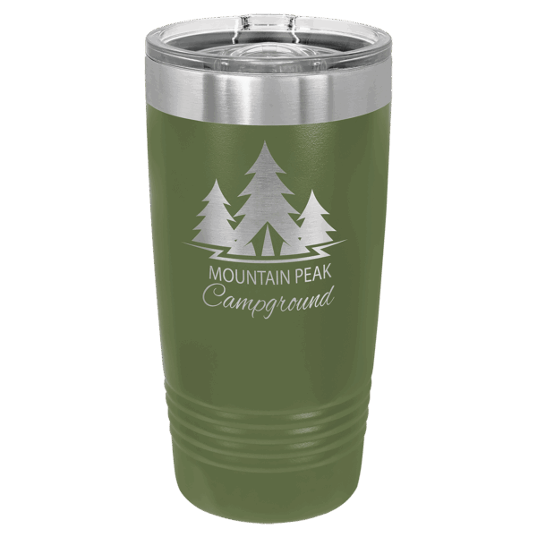 Polar Camel 20 oz. Olive Green Ringneck Tumbler with Slider Lid